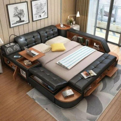 Bed Multifunction - SAFE - SOUND DOUBLE HOTEL Stool - USB - Bed - Beds