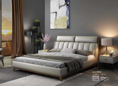 Modern Design Bed 180x200 Leather Wood Beds Double Sleep Room