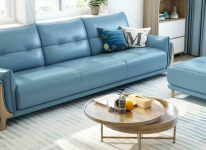 Sofa 3 Seater Modern Relax Seat Furniture Three Seater Blue Upholstery Luxury Furniture new