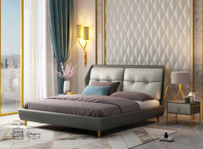 Design Leather Bed Luxury Upholstery Beds 180x200 Furniture Bedroom