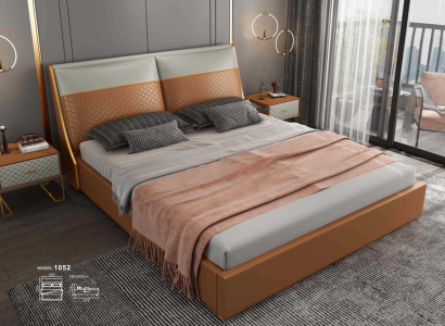 Designer Bed Bedroom Beds Textile Leather Hotel Luxury Upholstery Velvet fabric