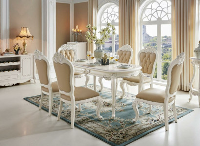 Classic Table Solid wood dining set Furniture Dining room Set 7 pieces. Dining set
