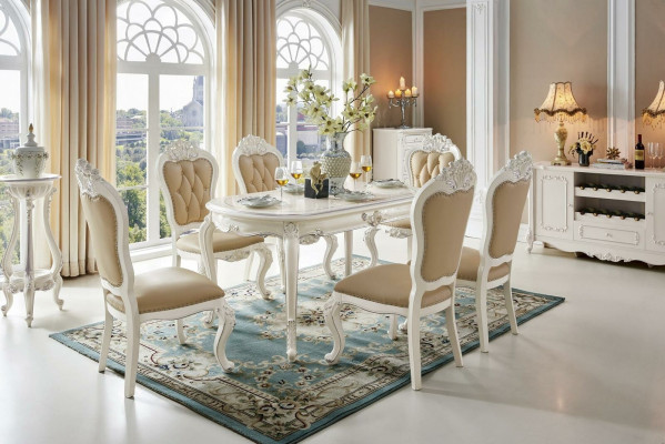 Classic Table Solid wood dining set Furniture Dining room Set 7 pieces. Dining set
