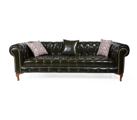 Three Seater Sofas Classic s Leather Sofa Chesterfield Furniture Couch Luxury Leather new