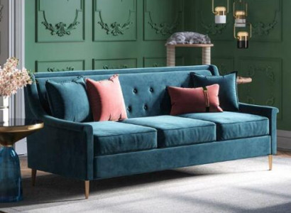 Fabric Three Seater Relax Seat Design Couch Lounge Sofas Velvet Sofa 3 Seater Furniture