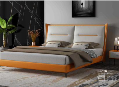 Modern Design Bed 180x200 Leather Hotel Beds Double Sleep Room