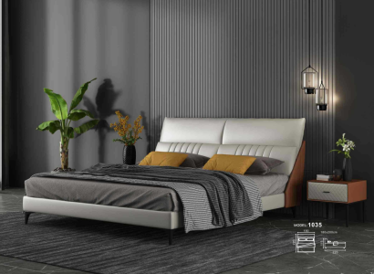 Designer Bed Bedroom Beds Textile Leather Hotel Luxury Upholstery Velvet White new
