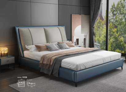Designer Bed Bedroom Beds Textile Leather Hotel Luxury Upholstery Velvet fabric
