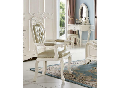 Classic r Beige Chesterfield Chair Baroque style single-seater exclusive r leather chair