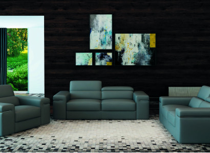 Leather sofa Couch Living landscape Suite Design Modern Sofa set 3+2+1 Sofas 8020
