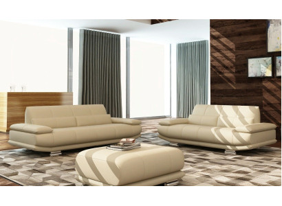 Leather Sofa Couch Upholstery Complete Suite 3+2+1 Sofas Couches Seat