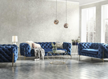 Chesterfield Velvet Couch Sofa Upholstery Sofa set Sets XXL Big Couch