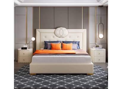 Luxury Bedroom Bed Double Design Upholstery Beds Furniture Sleep Hotel