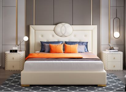 Luxury Bedroom Bed Double Design Upholstery Beds Furniture Sleep Hotel