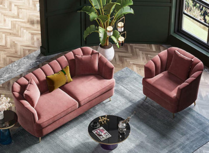 Velvet Living landscape Relax Seat Design Couch Lounge Sofas Textile Sofa 3 Seater