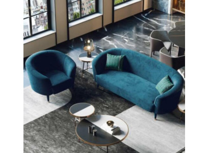 Velvet 3 Seater Fabric Sofa Living landscape Relax Seat Design Couch Lounge Sofas