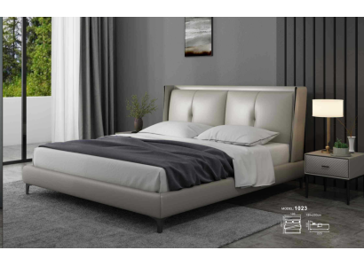 Bed Classic Upholstered bed Luxury Double Bedroom Wood 180x200