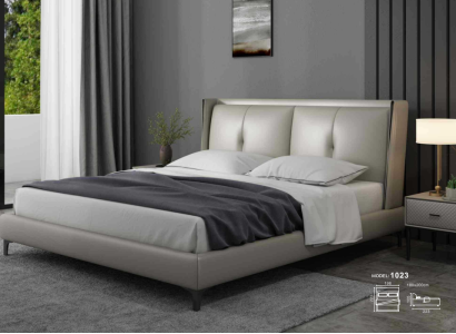 Bed Classic Upholstered bed Luxury Double Bedroom Wood 180x200