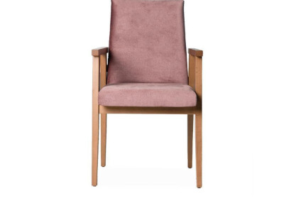 Design Chair with Armrests Upholstery Dining room Chairs Solid Wood Textile Wood new