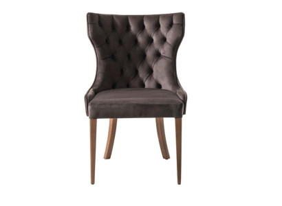 Brown Chesterfield Designer Chair Luxury Recliner Upholstery Wood Chairs
