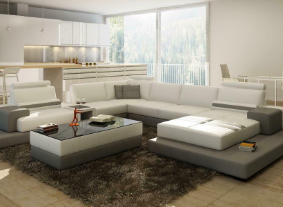 Beautiful XXL Leather Living landscape U-shape Corner sofa Sofa Couch