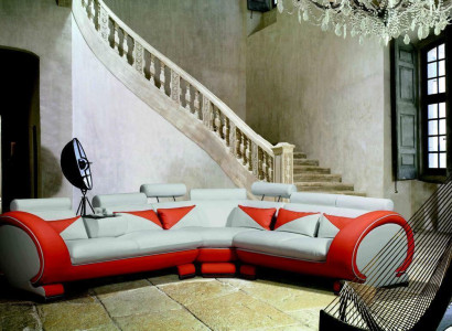 Modern Corner sofa Couch Upholstery Seat Corner Suite XXL Big Living landscape Corner new