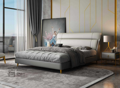 Design Leather Bed Luxury Upholstery Beds Double Modern Marriage 180x200 Modern new