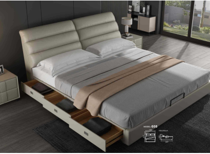 Bed Classic Upholstery Design Luxury Double Hotel Beds Sleep Room