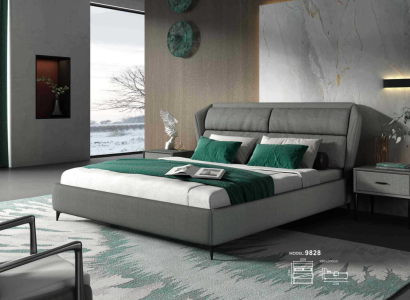 Bed Classic Upholstered bed Luxury Double Bedroom Design Bed Beds 180x200cm