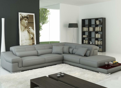 Adjustable Leather Seat Upholstery Corner Couch Sofa Suite L-shape Seat Corner