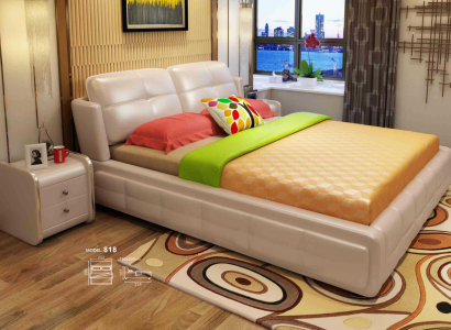 Luxury Bedroom Bed Upholstery Decorative Design 180x200cm Double Hotel Beds