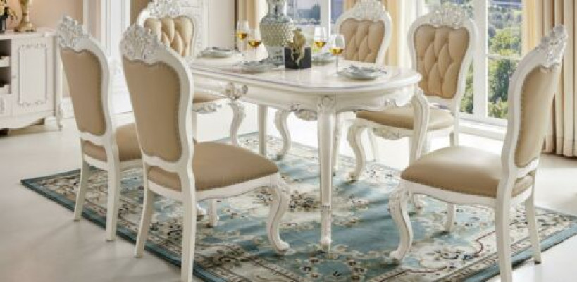 Classic s Dining room Set Designer Table x4 Chesterfield Chairs Dining set Classic r Solid wood