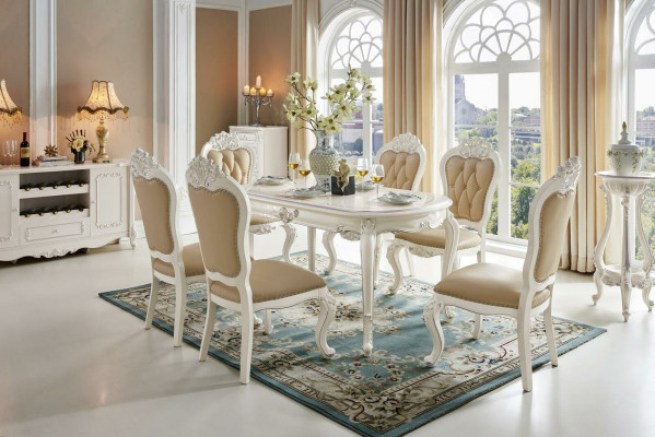 Classic s Dining room Set Designer Table x4 Chesterfield Chairs Dining set Classic r Solid wood