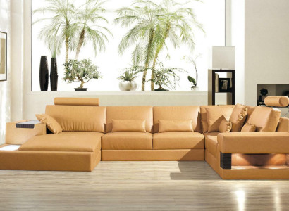 Big xxl leather sofa sofa Couch Upholstery corner lounge Suite U-shape Living landscape