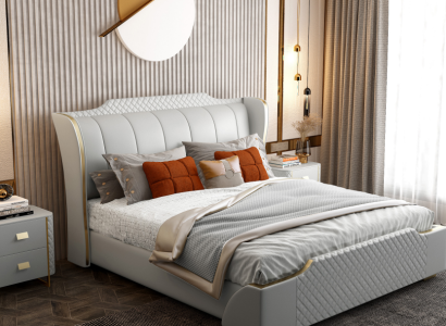 Designer Wood Bed Noble Furniture Double Beds Bedroom 180x200cm
