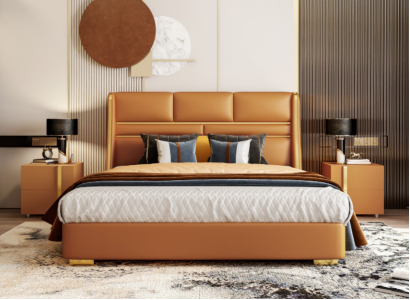 Classic s Bed Double bed Beds Wood Country House Style Bedroom