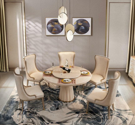 Design Chairs Solid wood American Style Upholstery Group Seating Set Genuine
