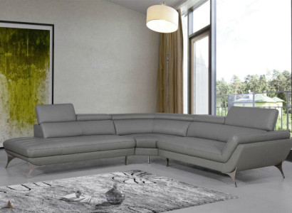 Leather sofa Couch Living landscape Corner sofa Corner Suite Design Modern Sofa 1541