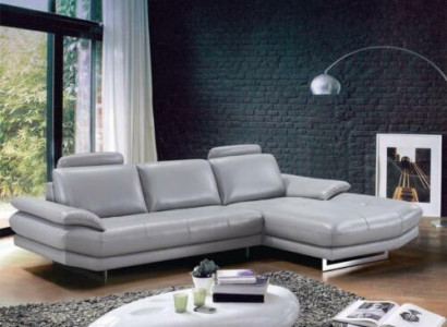 Leather sofa Couch Living landscape Corner sofa Corner Suite Design Modern Sofa 1508