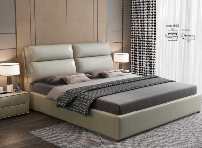Design Bed Bedroom Textile Leather Upholstery Modern Beds 180x200cm