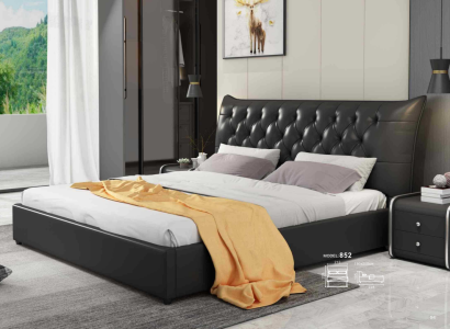 Designer Double bed Bed Beds Bedroom Leather Luxury Hotel Upholstery