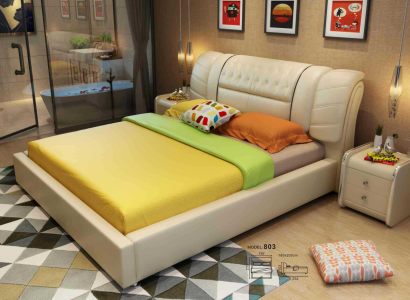 Designer Bed Chesterfield Beds Textile Leather Hotel Luxury Upholstery Velvet Fabric1