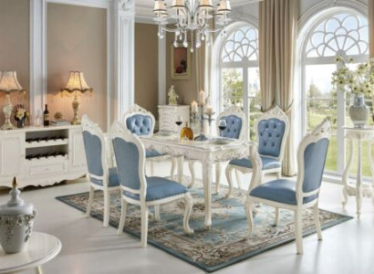 Classic r Table Solid wood Dining room Suite 4x Chair Set Dining table Chairs
