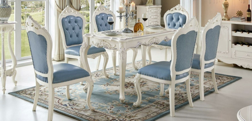 Classic r Table Solid wood Dining room Suite 4x Chair Set Dining table Chairs