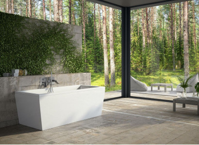 Bathtubs Rectangular Design Bathtub White Modern Bathroom