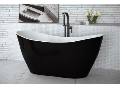 Black designer bathtub freestanding luxury bathtub in black
