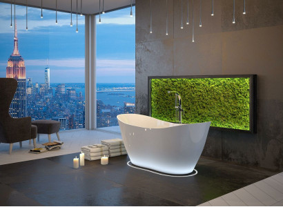 Exclusive free-standing bathtub acrylic tub shower bathroom ABlue f design