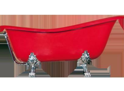 Red Designer Bathtub Freestanding Luxury Bathtub in Red Bathtub Bathroom