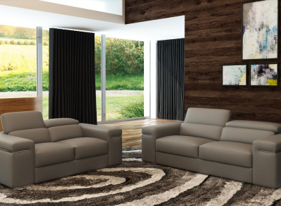 Adjustable Leather Couch Seat Upholstery Living room Set Leather Suite Sofa Couch 3+2+1
