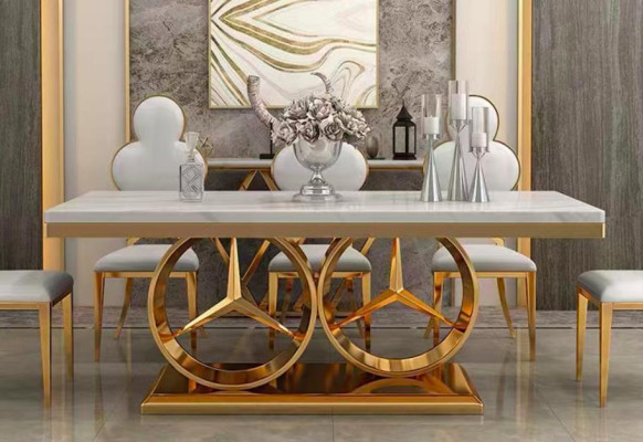 Tables Marble Imitation Dining Tables Dining table Modern Furniture Design Table Dining room